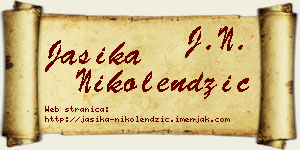 Jasika Nikolendžić vizit kartica